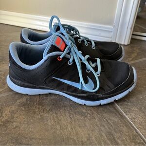 Nike Black and Light Blue Athletic Shoes